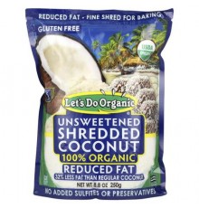 Edward & Sons, Let's Do Organic®, Reduced Fat Unsweetened Shredded Coconut, 8.8 oz (250 g)