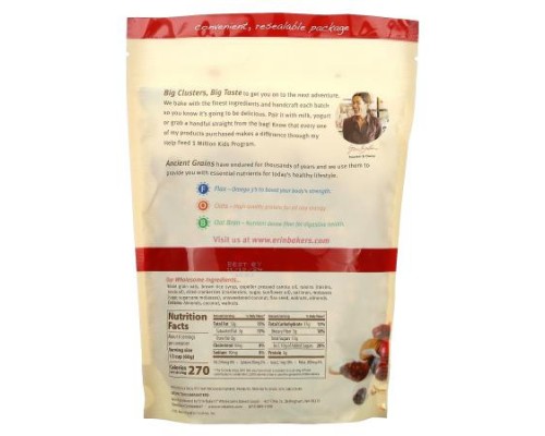 Erin Baker's, Homestyle Granola with Ancient Grains, Fruit & Nut, 12 oz (340 g) Erin Baker's, Homestyle Granola with Ancient Grains, Fruit & Nut, 12 oz (340 g)