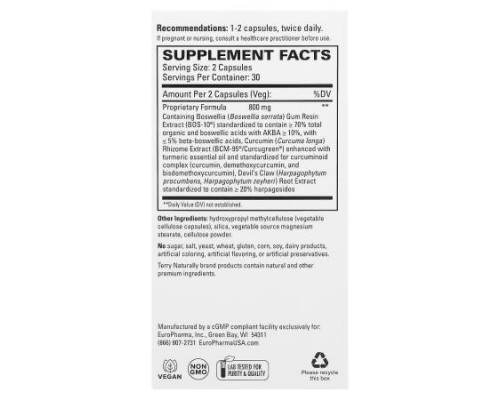 Terry Naturally, Arthocin, 60 Capsules