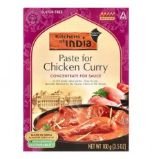 Kitchens of India, Paste For Chicken Curry, Concentrate For Sauce, Medium, 3.5 oz (100 g)