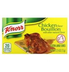 Knorr, Chicken Flavor Bouillon, 6 Extra Large Cubes, 2.5 oz (71 g)