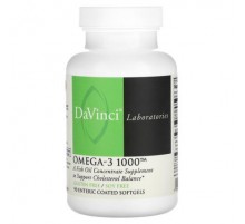 DaVinci Laboratories, Omega-3 1000, 90 Enteric Coated Softgels