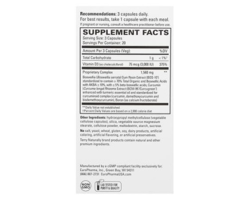 Terry Naturally, Healthy Knees & Joints, 60 Capsules Terry Naturally, Healthy Knees & Joints, 60 Capsules