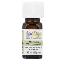 Aura Cacia, 100% Pure Essential Oil, Roman Chamomile, 0.125 fl oz (3.7 ml)