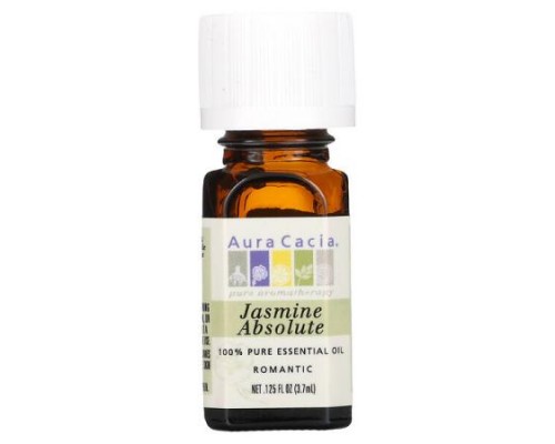 Aura Cacia, 100% Pure Essential Oil, Jasmine Absolute, 0.125 fl oz (3.7 ml) Aura Cacia, 100% Pure Essential Oil, Jasmine Absolute, 0.125 fl oz (3.7 ml)