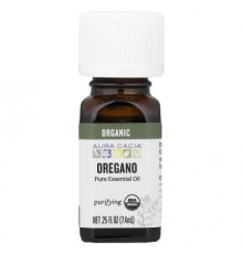 Aura Cacia, Pure Essential Oil, Organic Oregano, 0.25 fl oz (7.4 ml)