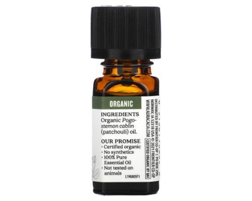 Aura Cacia, Pure Essential Oil, Organic Patchouli, 0.25 fl oz (7.4 ml)