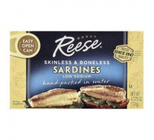 Reese, Skinless & Boneless Sardines, Low Sodium, 4.375 oz (124 g)