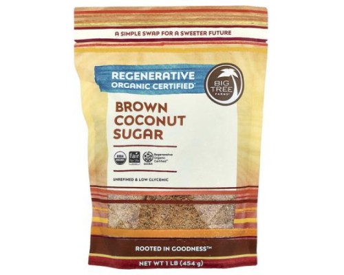 Big Tree Farms, Organic Brown Coconut Sugar, 1 lb (454 g) Big Tree Farms, Organic Brown Coconut Sugar, 1 lb (454 g)