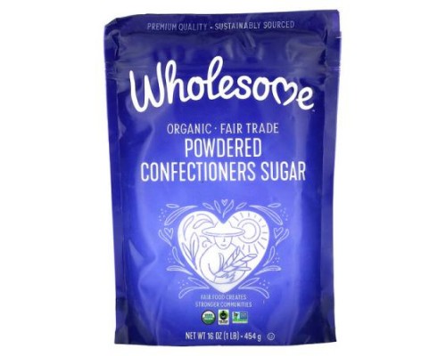 Wholesome Sweeteners, Organic Powdered Confectioners Sugar, 1 lb (454 g)