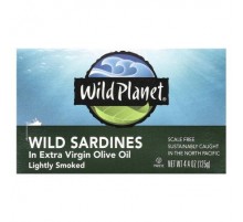 Wild Planet, Wild Sardines In Extra Virgin Olive Oil, Lightly Smoked, 4.4 oz (125 g)