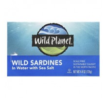 Wild Planet, Wild Sardines In Water with Sea Salt, 4.4 oz (125 g)