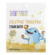Aura Cacia, Cheering Foam Bath, Tangerine, 2.5 oz (70.9 g)