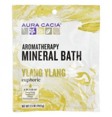 Aura Cacia, Aromatherapy Mineral Bath, Euphoric, Ylang Ylang, 2.5 oz (70.9 g)