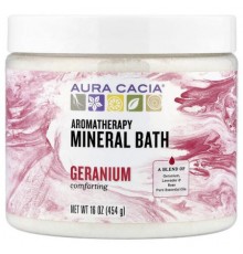 Aura Cacia, Aromatherapy Mineral Bath, Comforting Geranium, 16 oz (454 g)
