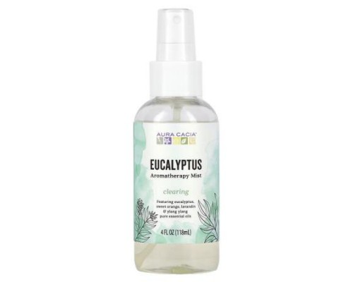 Aura Cacia, Aromatherapy Mist, Clearing Eucalyptus, 4 fl oz (118 ml) Aura Cacia, Aromatherapy Mist, Clearing Eucalyptus, 4 fl oz (118 ml)