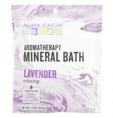 Aura Cacia, Aromatherapy Mineral Bath, Lavender, 2.5 oz (70.9 g)
