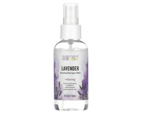 Aura Cacia, Aromatherapy Mist, Relaxing Lavender, 4 fl oz (118 ml) Aura Cacia, Aromatherapy Mist, Relaxing Lavender, 4 fl oz (118 ml)