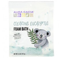 Aura Cacia, Foam Bath, Clearing  Eucalyptus, 2.5 oz (70.9 g)