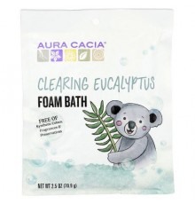 Aura Cacia, Foam Bath, Clearing  Eucalyptus, 2.5 oz (70.9 g)