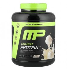 MusclePharm, Combat® Protein Powder, Vanilla Ice Cream , 4.1 lbs (1.84 kg)