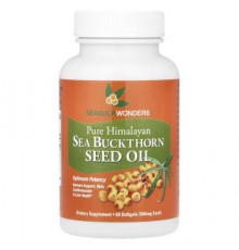 SeaBuckWonders, Sea Buckthorn Seed Oil, 60 Softgels (500 mg per Softgel)