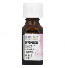 Aura Cacia, Pure Essential Oil Blend, Love Potion, 0.5 fl oz (15 ml)