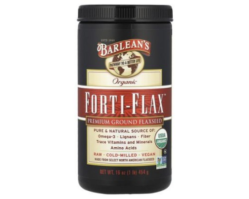 Barlean's, Organic Forti-Flax™, Premium Ground Flaxseed, 16 oz (454 g) Barlean's, Organic Forti-Flax™, Premium Ground Flaxseed, 16 oz (454 g)