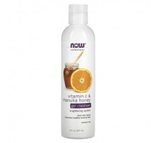 NOW Foods, Solutions, Gel Cleanser, Vitamin C & Manuka Honey, 8 fl oz (237 ml)