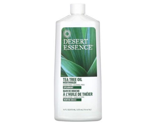 Desert Essence, Tea Tree Oil Mouthwash, Spearmint, 16 fl oz (473 ml)