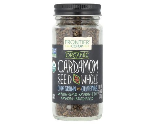 Frontier Co-op, Organic Cardamom Seed, Whole, 2.68 oz (76 g) Frontier Co-op, Organic Cardamom Seed, Whole, 2.68 oz (76 g)