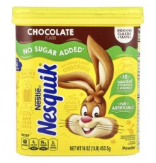 Nesquik, Nestle® Powder, Chocolate, No Sugar Added, 16 oz (453.5 g)