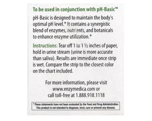 Enzymedica, pH-Strips, Approx. 120 Tests Enzymedica, pH-Strips, Approx. 120 Tests