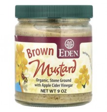 Eden Foods, Organic Brown Mustard With Apple Cider Vinegar, 9 oz (255 g)