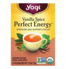 Yogi Tea, Perfect Energy, Vanilla Spice, 16 Tea Bags, 1.12 oz (32 g)