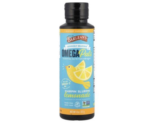 Barlean's, Seriously Delicious® Omega Pals, Chirpin' Slurpin' Lemonade , 8 oz (227 g) Barlean's, Seriously Delicious® Omega Pals, Chirpin' Slurpin' Lemonade , 8 oz (227 g)