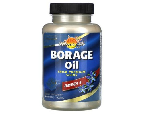 Nature's Life, Borage Oil, 1,000 mg , 60 Softgels Nature's Life, Borage Oil, 1,000 mg , 60 Softgels