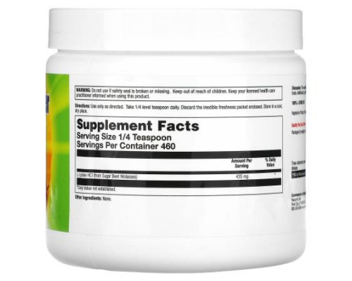 Nature's Life, L-Lysine Powder, Unflavored, 200 g