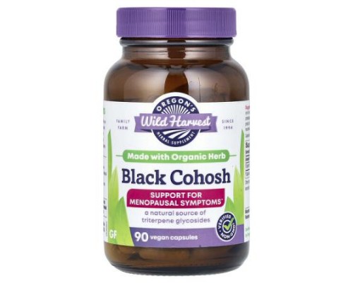 Oregon's Wild Harvest, Black Cohosh, 90 Vegan Capsules (300 mg per Capsule) Oregon's Wild Harvest, Black Cohosh, 90 Vegan Capsules (300 mg per Capsule)