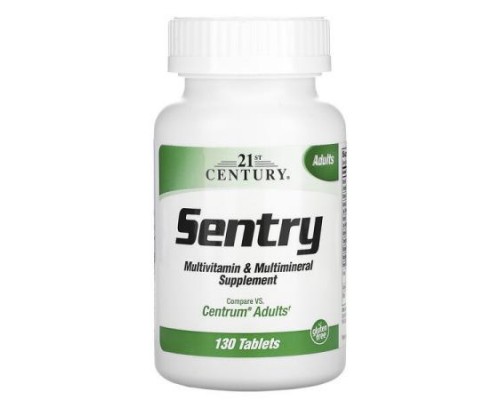 21st Century, Sentry, Adults Multivitamin & Multimineral Supplement, 130 Tablets 21st Century, Sentry, Adults Multivitamin & Multimineral Supplement, 130 Tablets