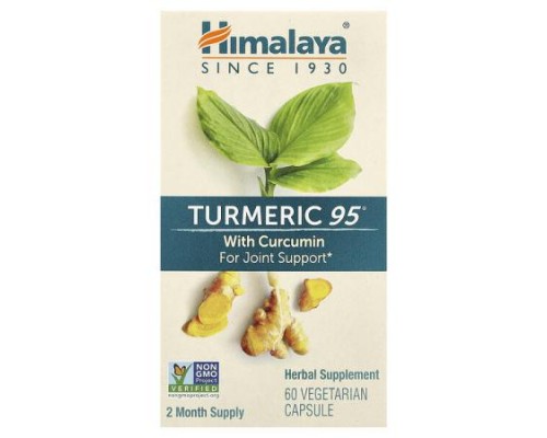 Himalaya, Turmeric 95® with Curcumin, 60 Vegetarian Capsules