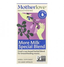 Motherlove, Breastfeeding, More Milk Special Blend, 120 Liquid Capsules