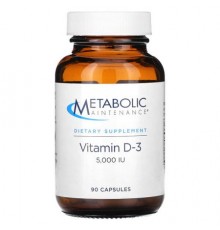 Metabolic Maintenance, Vitamin D-3, 5,000 IU, 90 Capsules