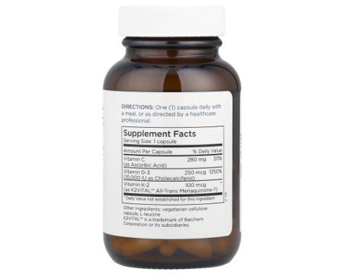 Metabolic Maintenance, Vitamin D-3 with Vitamin K2 MK-7, 60 Capsules