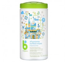 Babyganics, All Purpose Surface Wipes, Fragrance Free, 75 Premoistened Wipes