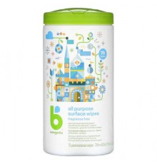 Babyganics, All Purpose Surface Wipes, Fragrance Free, 75 Premoistened Wipes