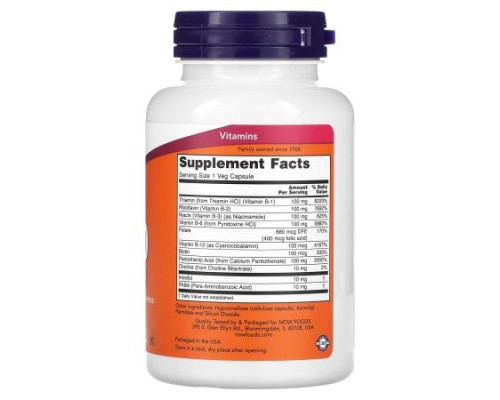NOW Foods, B-100, 100 Veg Capsules NOW Foods, B-100, 100 Veg Capsules