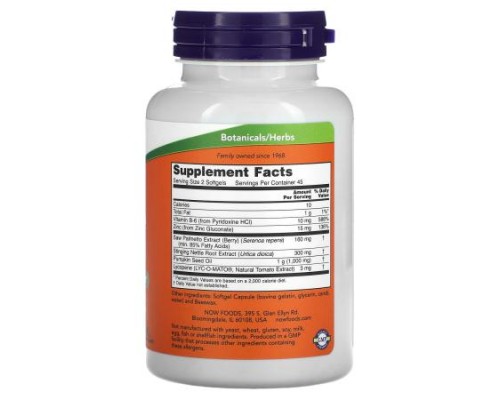 NOW Foods, Prostate Support, 90 Softgels NOW Foods, Prostate Support, 90 Softgels