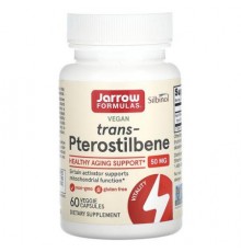 Jarrow Formulas, Trans-Pterostilbene, 50 mg, 60 Veggie Capsules