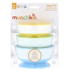 Munchkin, Stay Put™, Suction Bowls, 6 Months+, 3 Count